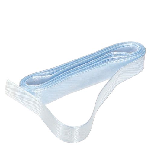 Floristik24 Decoratief lint cadeaulint lichtblauw lint blauwe zelfkant 15mm 3m 10 stuks