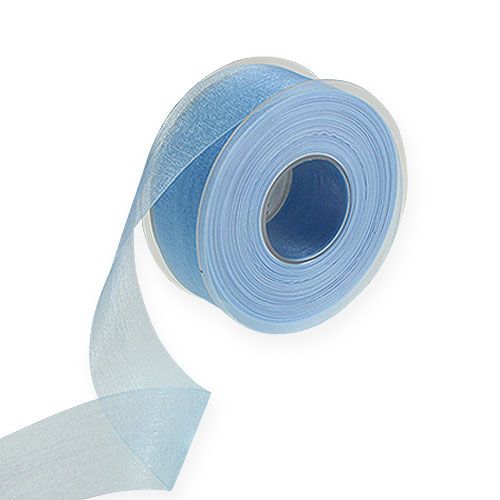 Floristik24 Organza lint blauw 40mm 50m