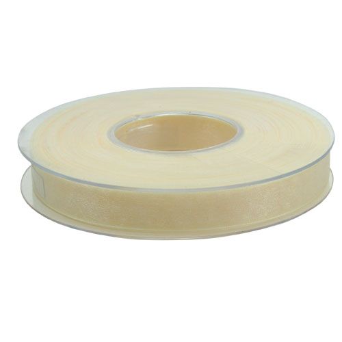 Artikel Organza lint met zelfkant 1.5cm 50m creme