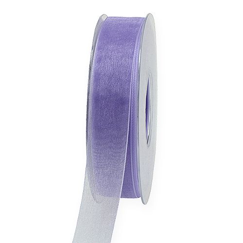 Floristik24 Organza lint cadeaulint paars lint zelfkant 25mm 50m