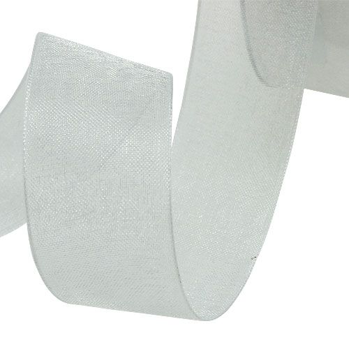 Artikel Organza lint cadeaulint wit lint zelfkant 25mm 50m