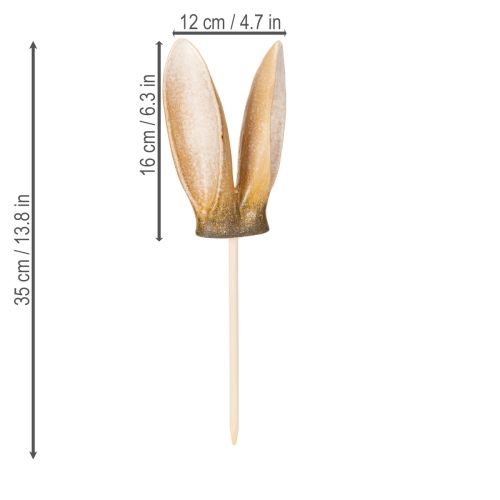 Artikel Paasdecoraties, konijnenoortjes, nostalgische tuinstekers voor het verfraaien van de tuin met Pasen, 35 cm, 2 stuks