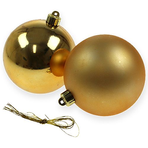 Artikel Kerstbal goud 10cm 4 st