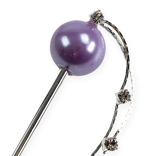 Floristik24 Decoratieve pin met parel 11,5 cm 6 stks