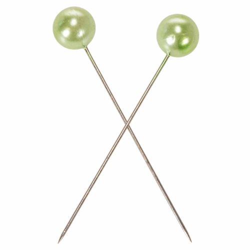 Spelden met parelkop, appelgroen, Ø10 mm, 60 mm | Floristik24.nl