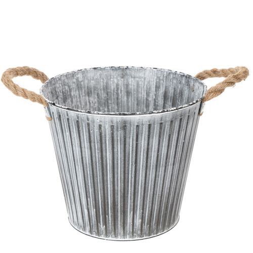 Artikel Bloempot, decoratieve pot met handvatten, metalen plantenpot Ø25,5 cm