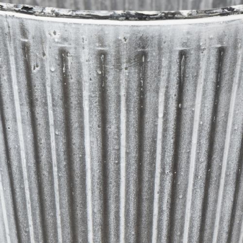 Artikel Bloempot, decoratieve pot met handvatten, metalen plantenpot Ø25,5 cm