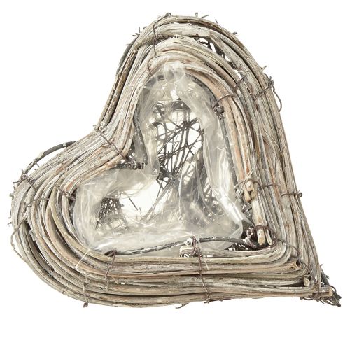 Artikel Plant hart rotan wijnranken in natuurlijk wit 13cmx14cm 2st