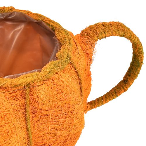Artikel Plantenpot pompoen decoratie oranje geel groen Ø19cm H12cm