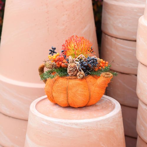 Floristik24 Plantenbak pompoen decoratie oranje geelgroen Ø19cm H12cm