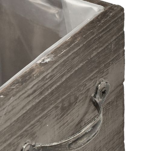 Artikel Plantenbakken in ladelook - grijsbruin, verschillende maten - veelzijdige en decoratieve opberger - set van 2