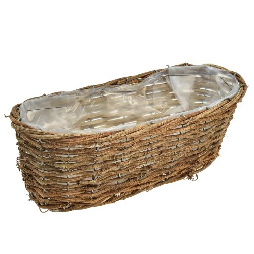 Plantenmand mand ovale wijnstok natuurlijke plantenschaal L30cm