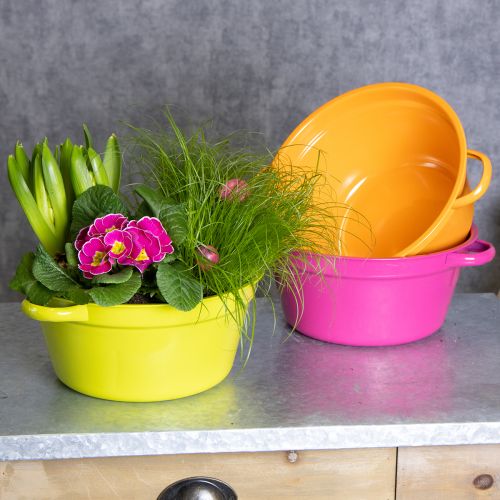 Artikel Bloempot van plaatstaal, lentedecoratie voor de woonkamer, 25 cm, 3 stuks