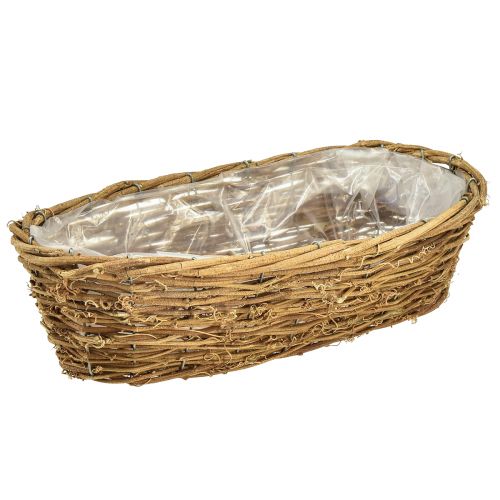 Artikel Plantenschaal naturel wijnstok bloemenschaal ovaal 40x19x11,5cm