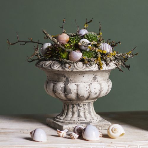 Artikel Plantenschaal plantenpot trofee antiek beton Ø20cm H16,5cm