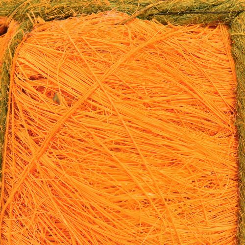Artikel Plantenpot pompoen decoratie oranje/geelgroen sisal Ø21cm H12cm