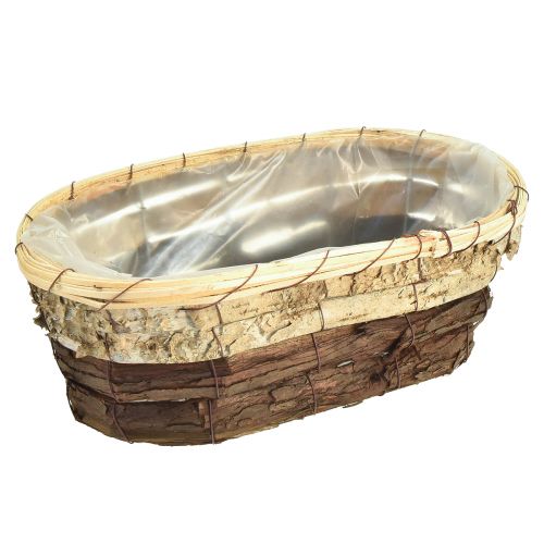 Artikel Plantenbak, natuurlijk hout, 3-kleurig, L29,5/25/23cm, set van 3