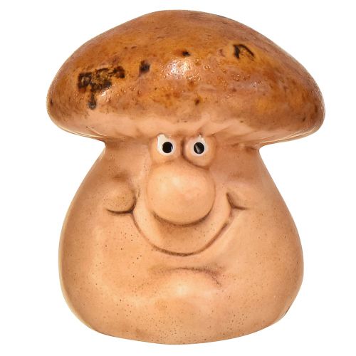 Artikel Vrolijke paddestoelfiguren met gezichtjes - diverse bruintinten, 6,5 cm - grappige decoratie voor tuin en huis - 3 stuks