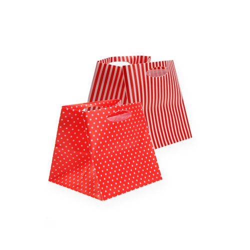 Floristik24 Plastic zak rood soort. 6.5cm x 6.5cm 12st