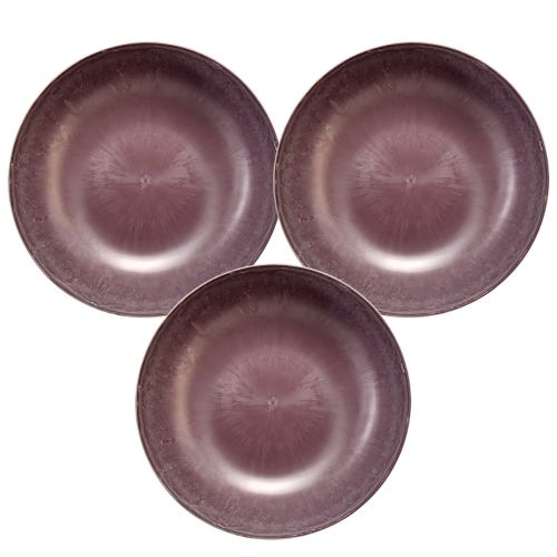 Artikel Elegante paarse plastic schaal 37x10,5 cm - veelzijdig ter decoratie - 3 stuks