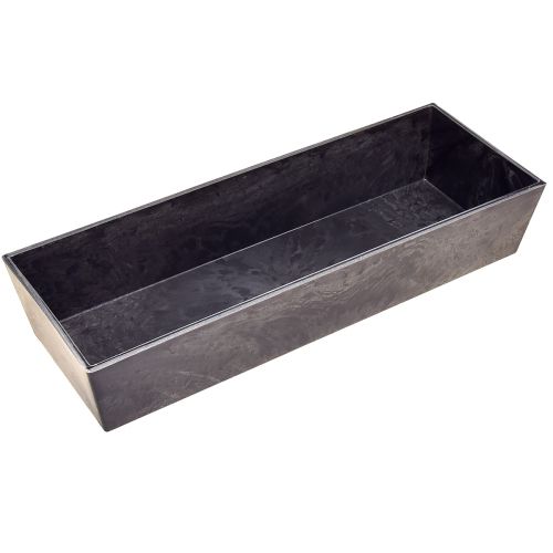 Floristik24 Veelzijdige grijze plastic plantenbak – rechthoekig, 37 cm – ideaal voor tuinieren binnen en buiten – verpakking van 4