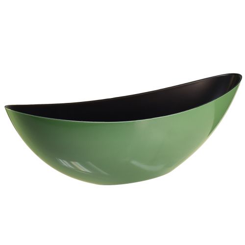 Artikel Moderne groene halvemaanschaal van kunststof 39 cm - veelzijdig ter decoratie - 2 stuks