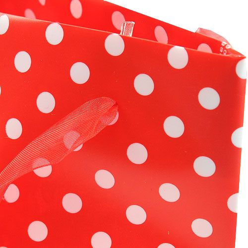 Artikel Geschenktas rood, wit 22,5cm 8st