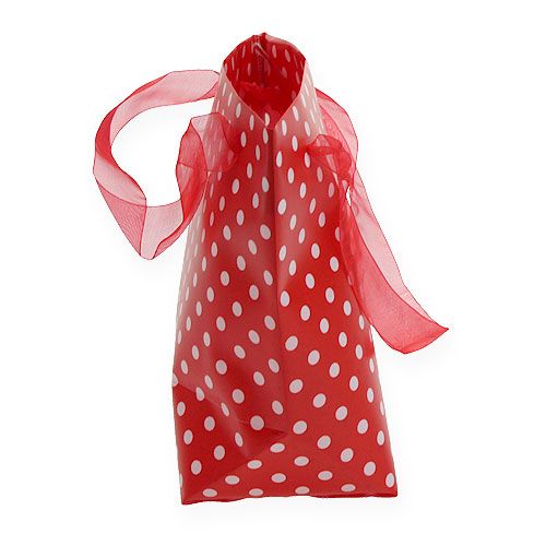 Floristik24 Geschenktas rood, wit 22,5cm 8st