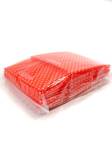 Floristik24 Plastic zak 12x12cm 12st. rood
