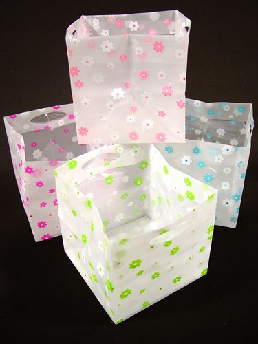 Floristik24 Plastic zak 12x12cm 12st. gesorteerde