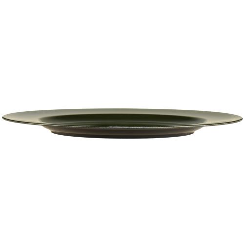 Artikel Elegant donkergroen kunststof bord 28 cm 4st