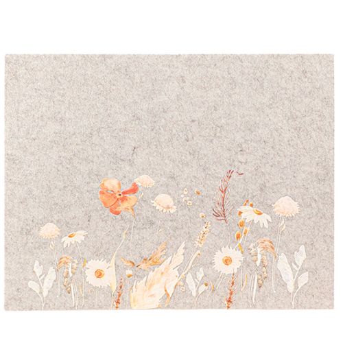 Artikel Vilten placemats met bloemenmotief – stijlvolle placemats voor natuurlijke tafeldecoratie 45x35cm 2 stuks