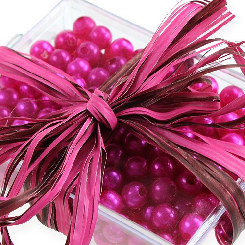 Floristik24 Raffia lint bicolor roze-bruin 200m