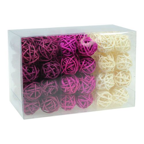 Floristik24 Lataball assortiment 3cm Erika 72 st