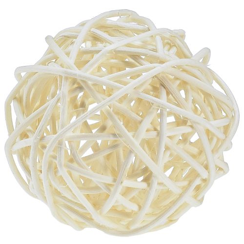Tafeldecoratie van gebleekte rotanballen, crèmekleurig rotan, Ø5 cm, 24 stuks kopen | Floristik24.nl