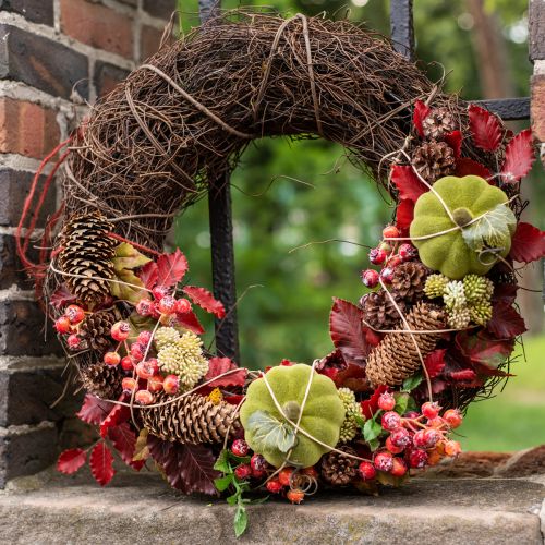 Floristik24 Wijnrankenkrans donkerbruine krans voor wanddecoratie natuurlijke krans hout Ø35cm