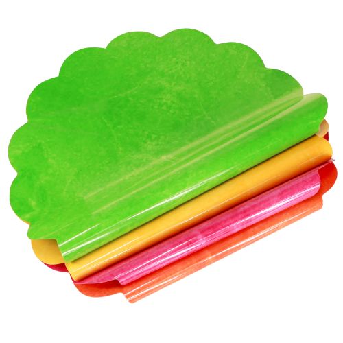 Floristik24 Rondella manchetten gemarmerd Ø37cm Geassorteerd 100 stuks