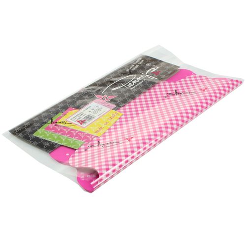 Floristik24 Rondella manchet Vichy Roze Ø50cm 50st