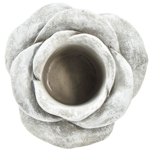 Artikel Roos keramiek grafdecoratie tafeldecoratie kaarsenhouder groot Ø17cm H9cm
