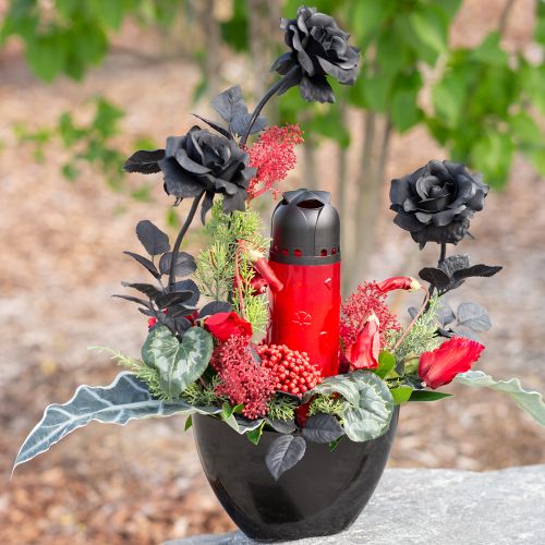 Artikel Rozenzijden bloem zwart 63cm
