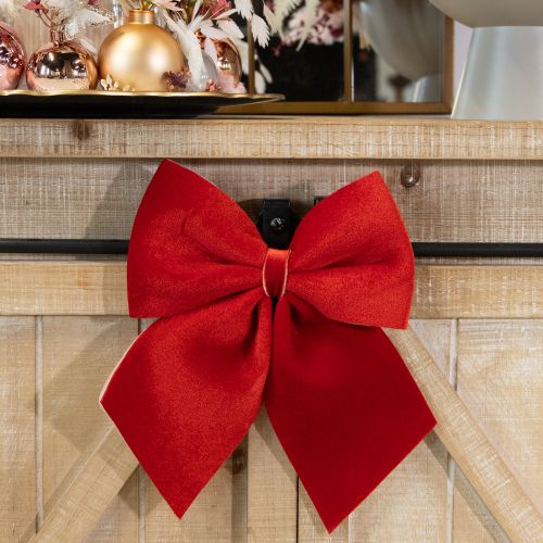 Artikel Rode fluwelen strik cadeau 20×25cm lichtrood 2 stuks