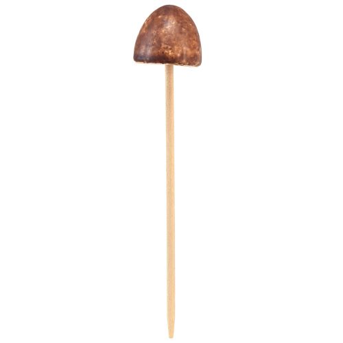 Artikel Rustieke keramische paddenstoelen op stokje - sfeervolle herfstdecoratie 4cm 6 st