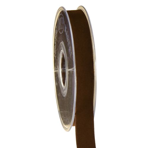 Artikel Fluwelen lint bruin decoratief lint 15mm 7m