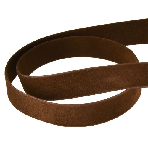 Artikel Fluwelen lint bruin decoratief lint 15mm 7m