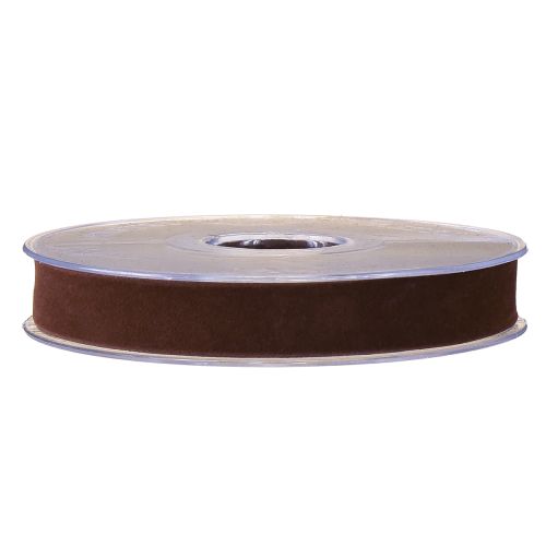Artikel Fluwelen lint bruin decoratief lint 15mm 7m
