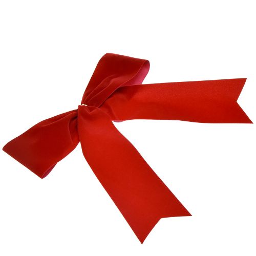 Artikel Fluwelen strik rood 5,5cm breed Kerststrik geschikt voor buitengebruik 18×18cm 2st