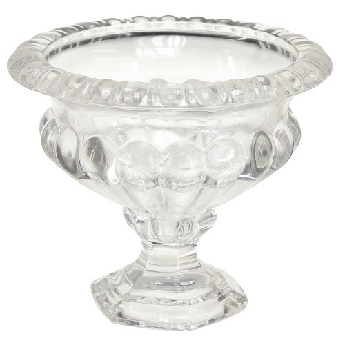 Artikel Klassieke glazen schaal met voet in vintage design – Helder, Ø13cm x 11 cm – Veelzijdig te gebruiken voor trofeedecoratie
