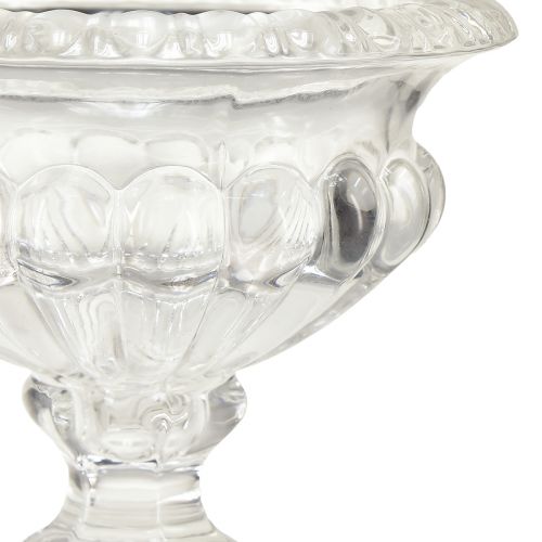 Artikel Klassieke glazen schaal met voet in vintage design – Helder, Ø13cm x 11 cm – Veelzijdig te gebruiken voor trofeedecoratie