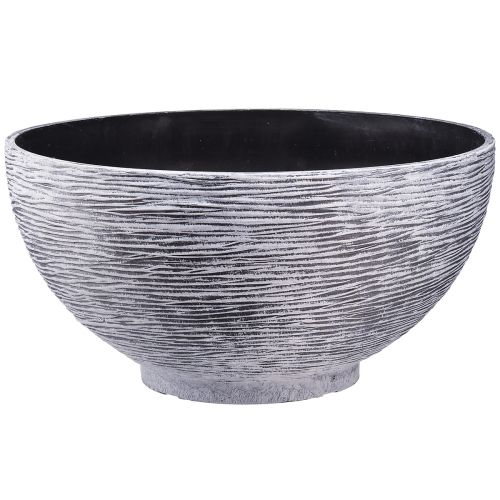 Artikel Schaal ronde plantschaal grijs zwart Ø45cm H22,5cm