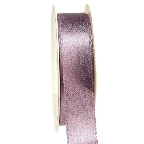 Decoratief lint, glanzend lint, roze, breedte 25 mm, lengte 20 m